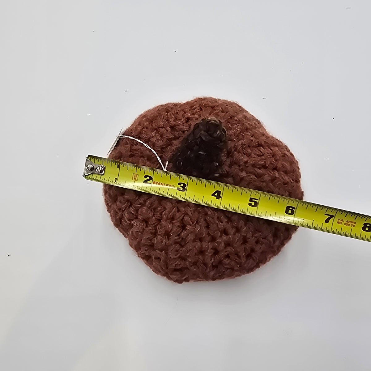Med Handmade Pumpkin/Rust #11--Crochet