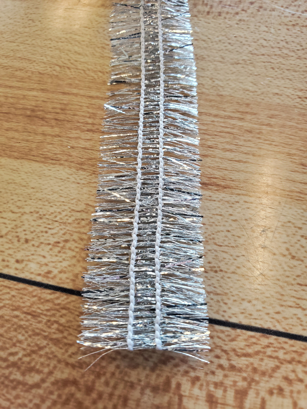 Silver Fringe Ribbon--1&quot;