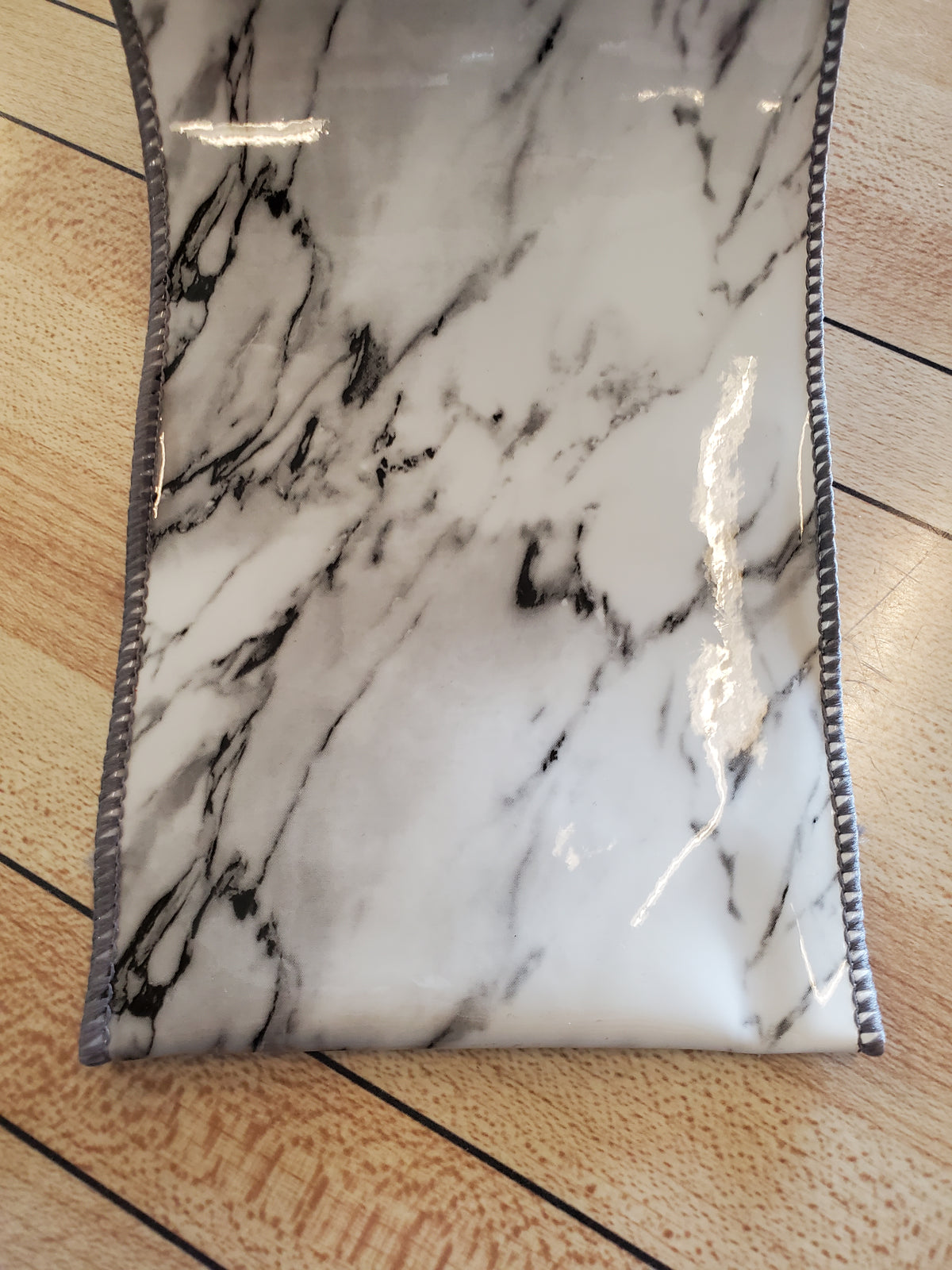 4&quot; Marble Print Ribbon--Shiny Vinyl/Felt Backing