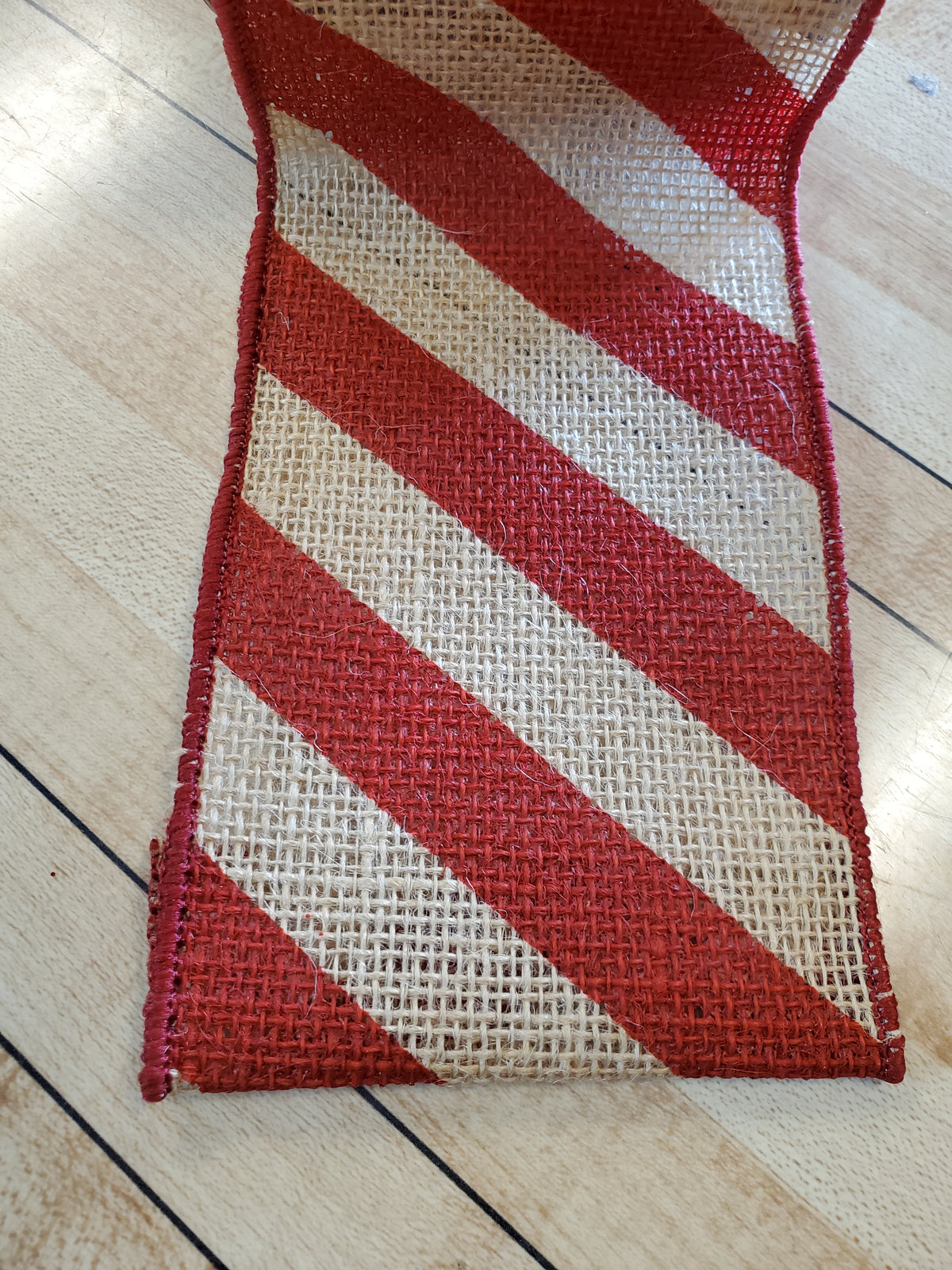 Jute Stripe Ribbon-4&quot;