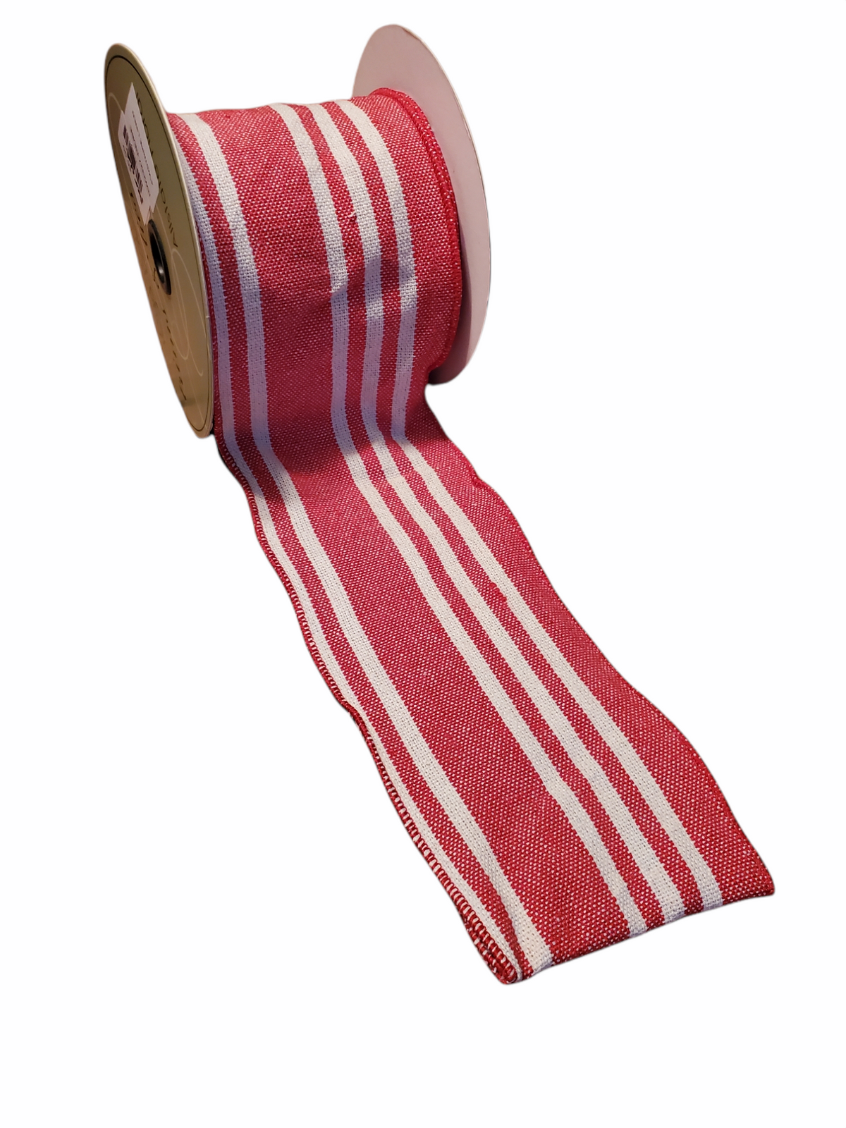 Grain Sack Stripe Linen Ribbon--4&quot;