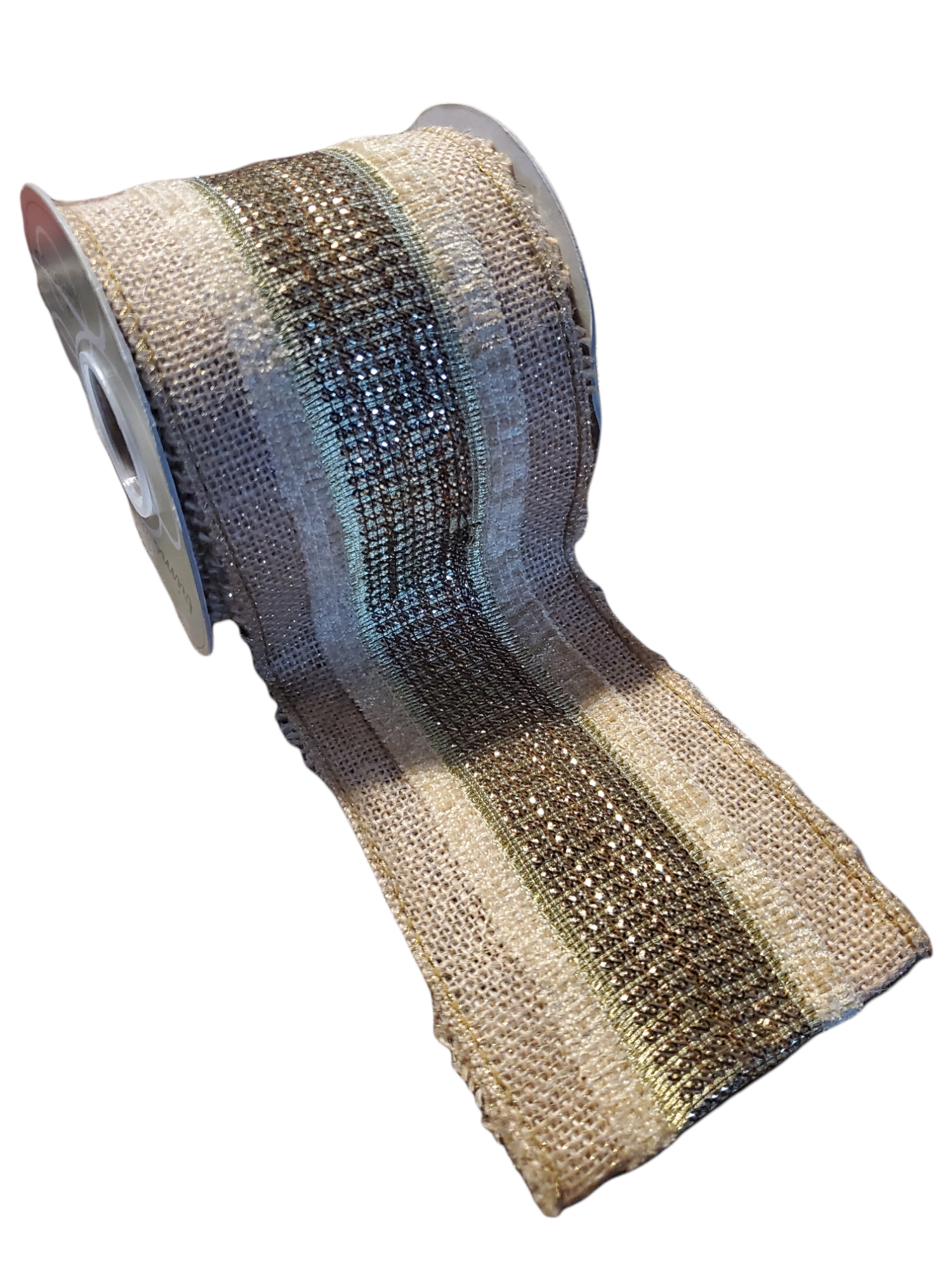 Jute & Metallic Ribbon--4"