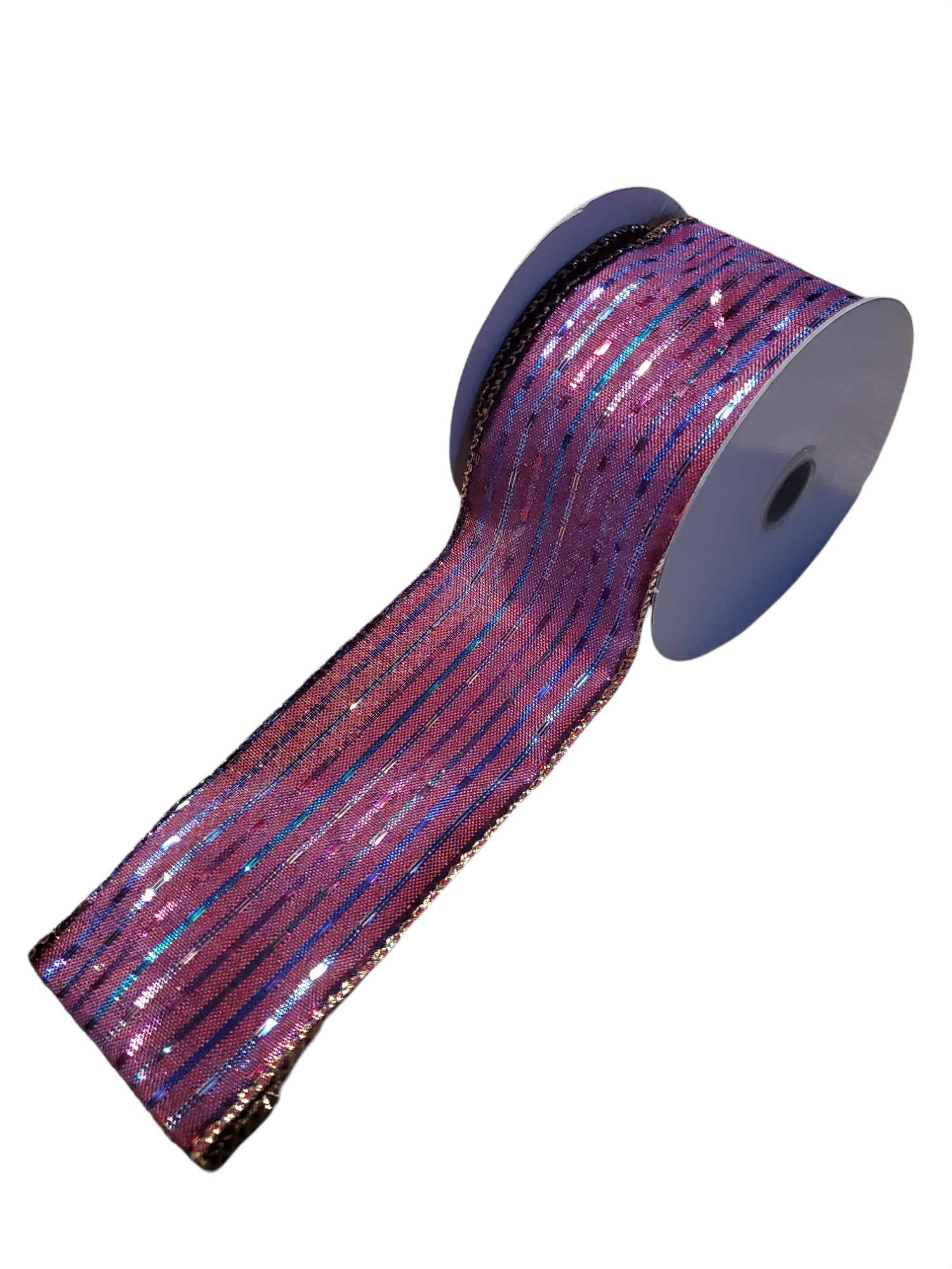 Metallic Stripe Ribbon--2.5" wide