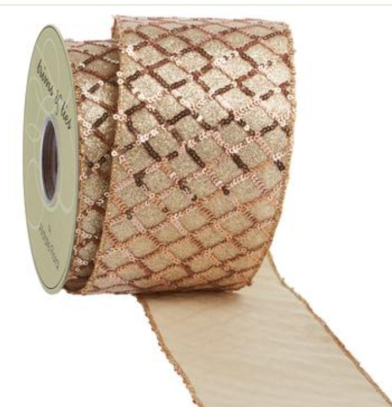 4&quot; Sequin Ribbon--gold