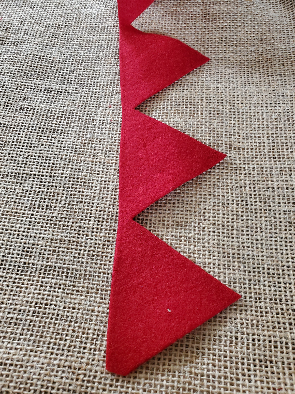 Red Felt Pennant Ribbon--2.5&quot; wide