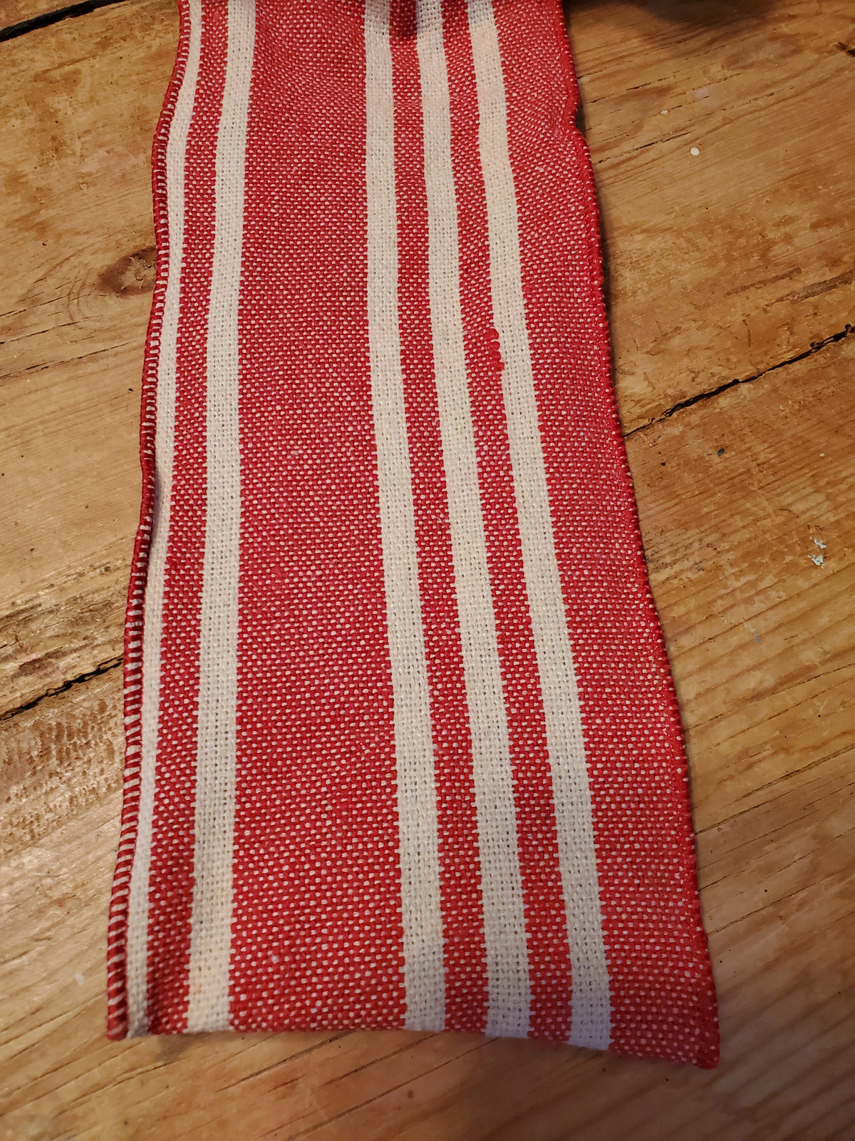 Grain Sack Stripe Linen Ribbon--4&quot;