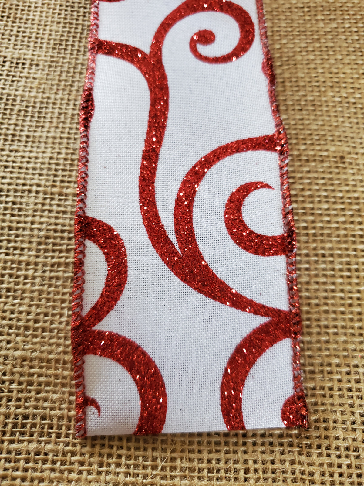 Swirl Glitter Ribbon--2.5&quot; wide