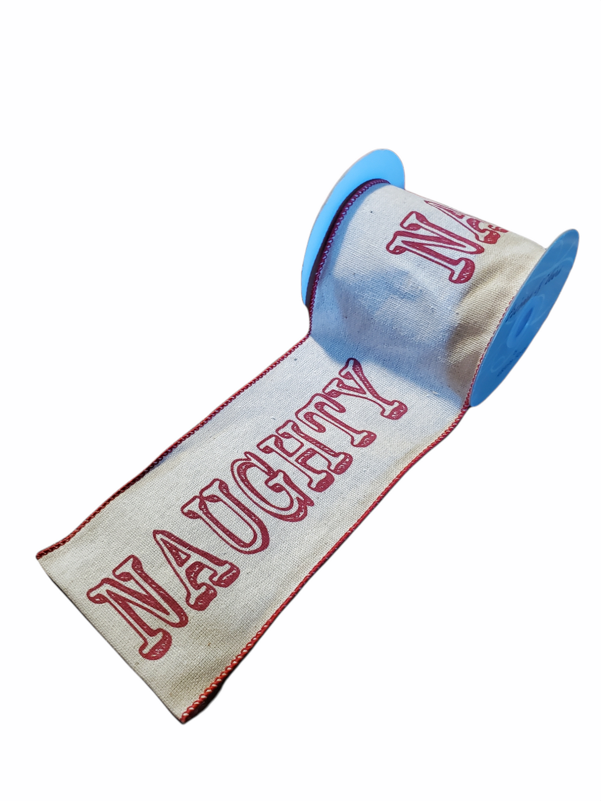 &quot;Naughty&quot; Linen Ribbon--4&quot; #rw5216