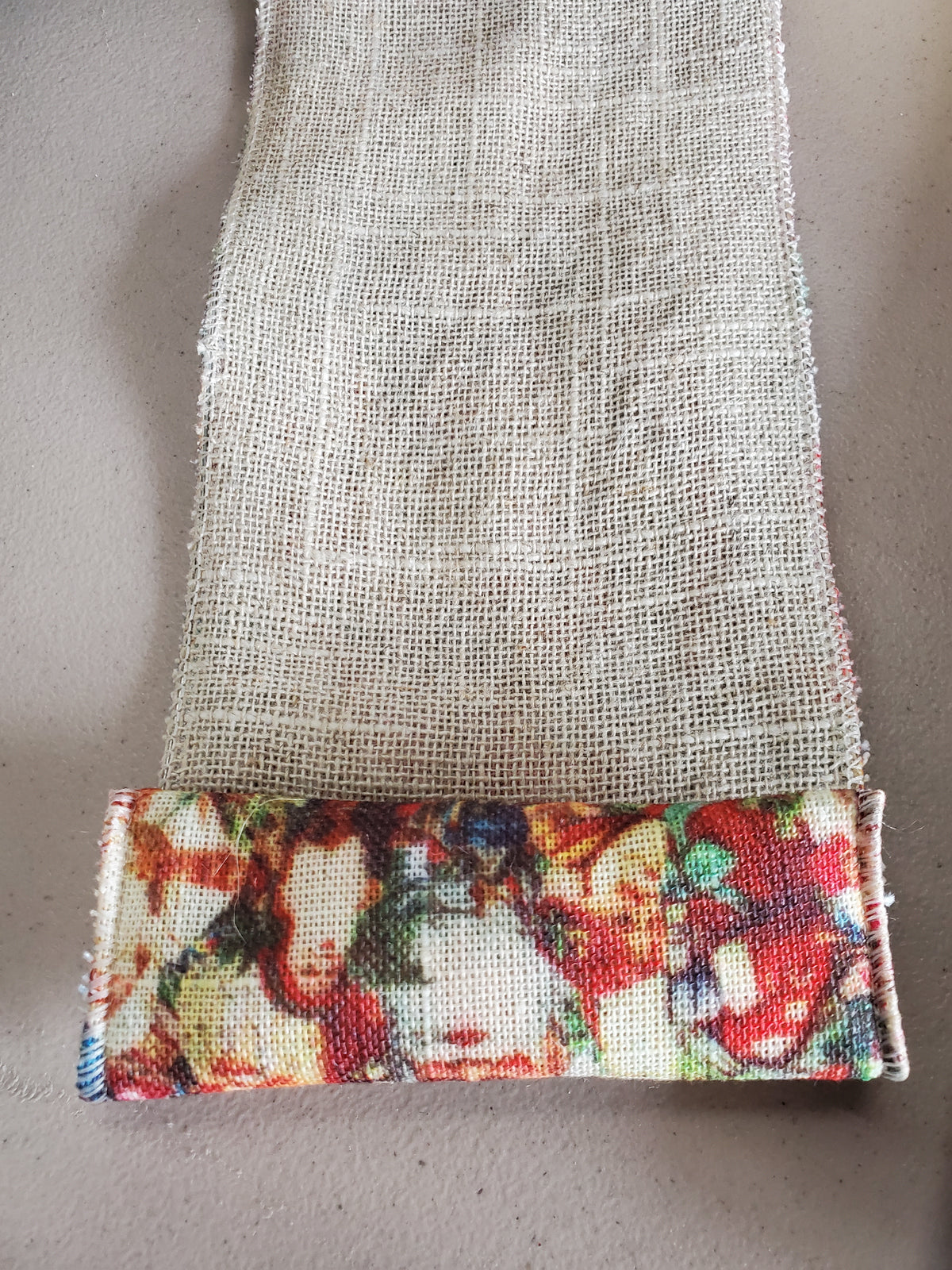 Vintage Santa Print Ribbon--4&quot; #rw3090