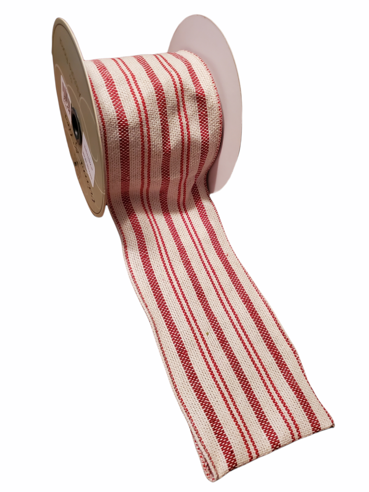 Wired Red & Gold Plaid Christmas Ribbon 1.5 wide BY THE YARD