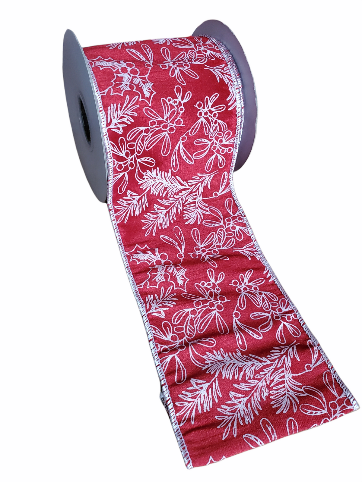 Holiday Toile Print Dupioni Ribbon--4&quot;
