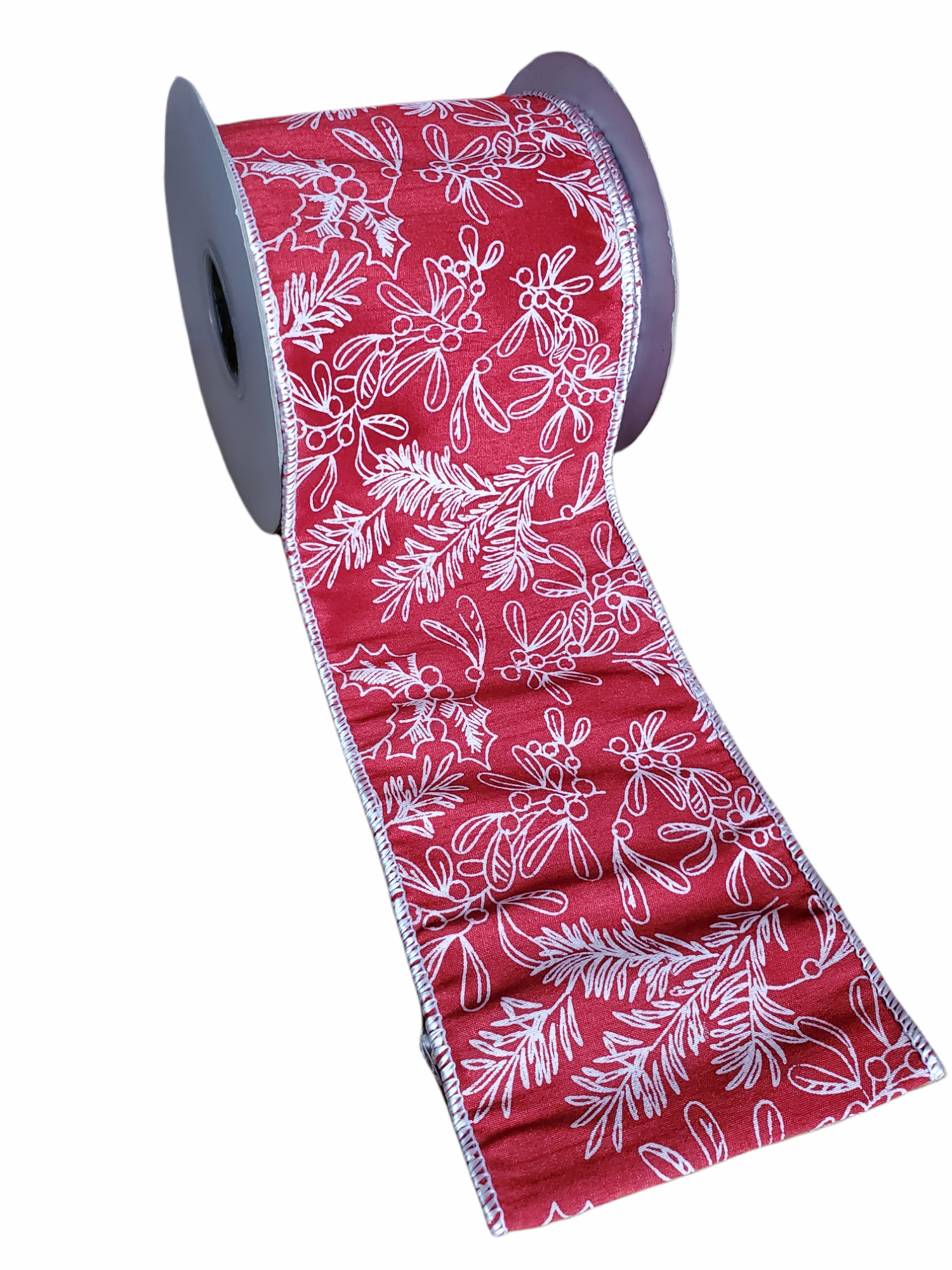 Holiday Toile Print Dupioni Ribbon--4"